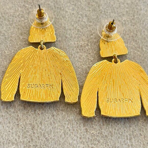 Sugarfix By Baublebar "Love You A Latke" Sweater and Hat Hanukkah Earrings - Picture 8 of 9